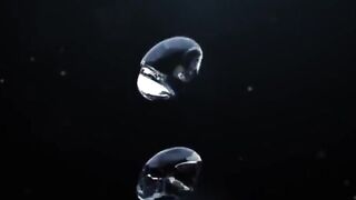 Young lesbian drinks golden piss fountain