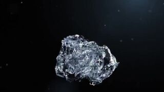 Young lesbian drinks golden piss fountain