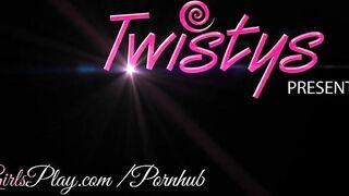 Two big tit lesbians finger each other