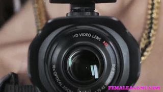 FemaleAgent Sexy casting ends in lesbian lust orgasms