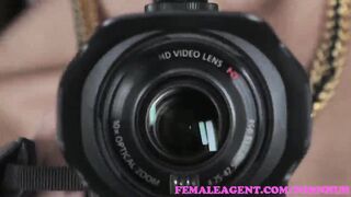 FemaleAgent Cutie with pigtails gets agent wet