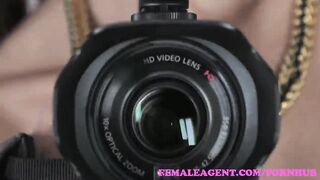 FemaleAgent Sexy agent dominates casting with a big strap on dildo