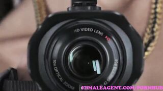 FemaleAgent Busty make up artist gets agent wet and honry