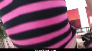 Hot brunette lesbian step sisters licking pussies