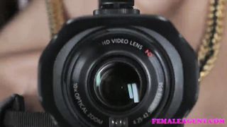 FemaleAgent Sexy blondes make each other cum in hot lesbian casting