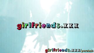 Girlfriends Perfect tits blonde and her lesbian lover watch films