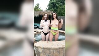 Me and Nala Brooks in the hot tub