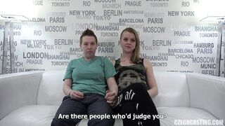 Lesbian Action At Casting