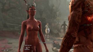 Tiefling and Karlach can finally touch each other (2nd romance scene + dialogs)