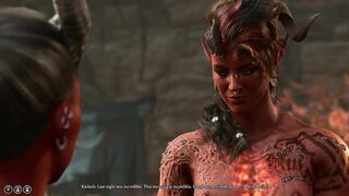 Tiefling and Karlach can finally touch each other (2nd romance scene + dialogs)