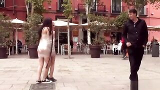 Naked lesbians wrapped in plastic outdoor