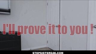 StepSisters4K - Sporty And Skinny Stepsister Proves To Stepbrother She Is Not A Lesbian POV - Audrey Grace