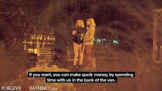 Forgive Me Father - Wild crazy girls agree to hardcore anal sex threesome for cash