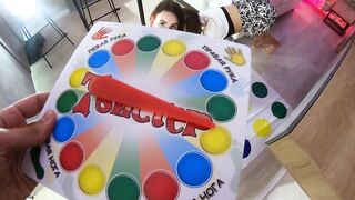The blogger sectioned two beauties in Strip Twister Game - threesome - Youtube xxx show