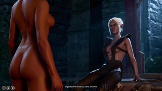 Lesbian Dark Skin Elf x Minthara Baldurs Gate 3 1080p 60fps Ultra