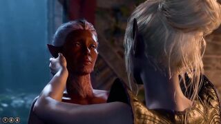 Lesbian Dark Skin Elf x Minthara Baldurs Gate 3 1080p 60fps Ultra