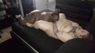 Ebony BBW Eating Pussy Fingering Eating Ass of Latina Stud