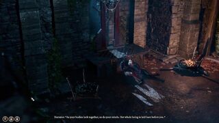 Tiefling cucks Lae'Zel at camp party with Minthara