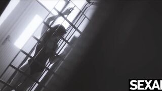 Watch beautiful blonde lesbians eat hot pussy in extreme close-up