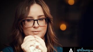 GIRLSWAY - Lonely Woman Cheats On Her Husband With His Boss' Wife Angela White During Couple Dinner