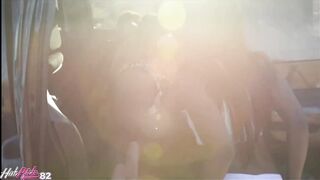 Ebony Lesb Fuck Porn with Squiring Orgasm Outdoor Public Backseat with nice woman