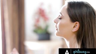 GIRLSWAY Newly Out Lesbian MILF Gets Her First Experience From Her Caring Stepdaughter (Shay Sights, Aften Opal)