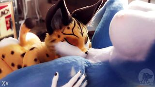 Furry chupando a buceta de outra furry