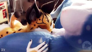 Furry chupando a buceta de outra furry