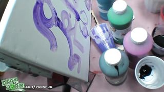 DareDorm - Dorm girls have some fun with paint