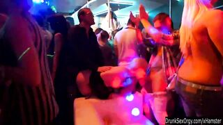 Sexy party chicks fucking in the club