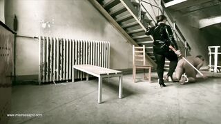 Dominatrix Mistress April - Slave cane training Part 4