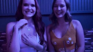 My friends were super horny so I dared them to fuck in the back of my car