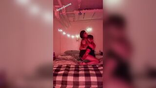 Lesbian girlfriend eats me out till I cum