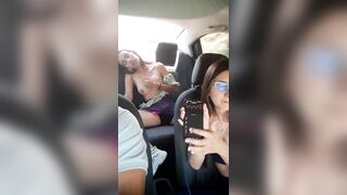 My best friend takes control of the vibrator as we ride the UBER to work.