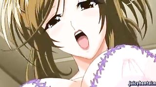 Hentai in sexy panties gets licked