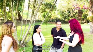 He discovers my boyfriend's infidelity with my best friend but I decide to forgive them and we have a delicious threesome.