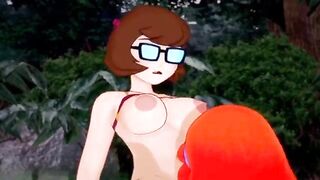 Nerdy Velma Dinkley and Red Headed Daphne Blake - Scooby Doo Lesbian Cartoon 18yo