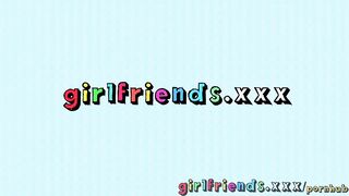 Girlfriends Eufrat and Gina Devine together making sweet lesbian love
