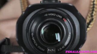 FemaleAgent Sexy minx tastes her first pussy