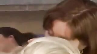 Erotic lesbian threesome