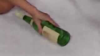 Five hot girls at slumberparty play spin the bottle