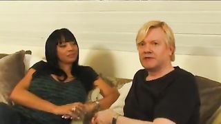 two white british girls get it on with a british ebony chick