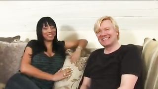 two white british girls get it on with a british ebony chick