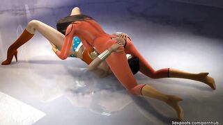 Spiderwoman and wonderwoman's hardcore lesbian fuck part 1