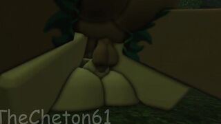 Roblox Futa fucks a girl in the jungle