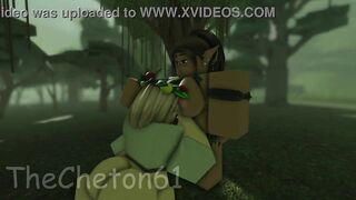 Roblox Futa fucks a girl in the jungle