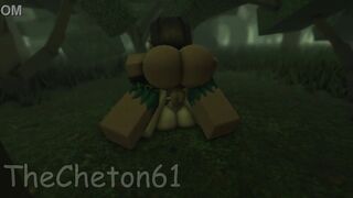 Roblox Futa fucks a girl in the jungle