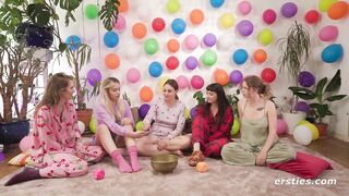Sensual Game Of Truth Or Dare Gets Sexier And Sexier, Taking Several Girls To A Beautiful And Delicious Orgy - Luna Truelove