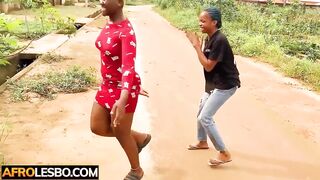 Amateur busty African lesbians Fresh and Trisha dance ending in hot sex (Juicy Black)