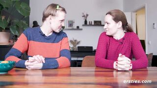 Ersties - Hot lesbian action with producer Sally B and her fan Emma K